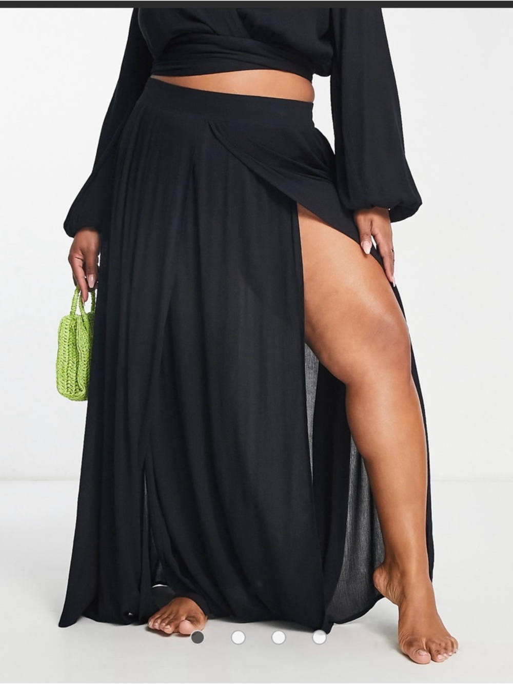 Women's Black Maxi Skirt - Classic Flowing Design